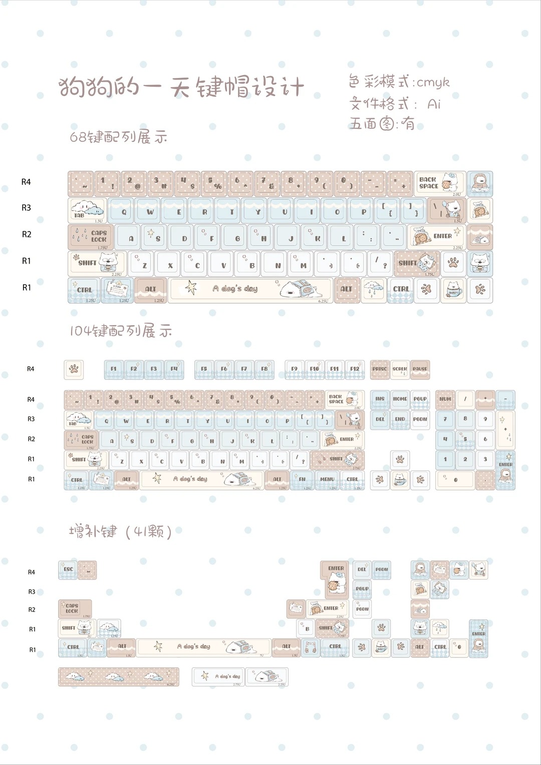 a dog's day keycap set 原图缩略图